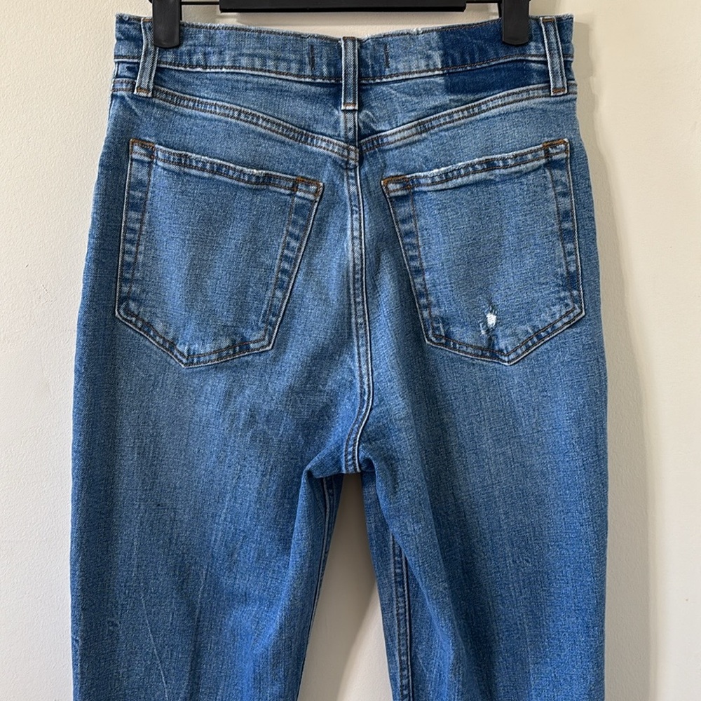 Abercrombie & Fitch The 90s Slim Straight Ultra High Rise Distressed Jean Sz 28 - Picture 8 of 10